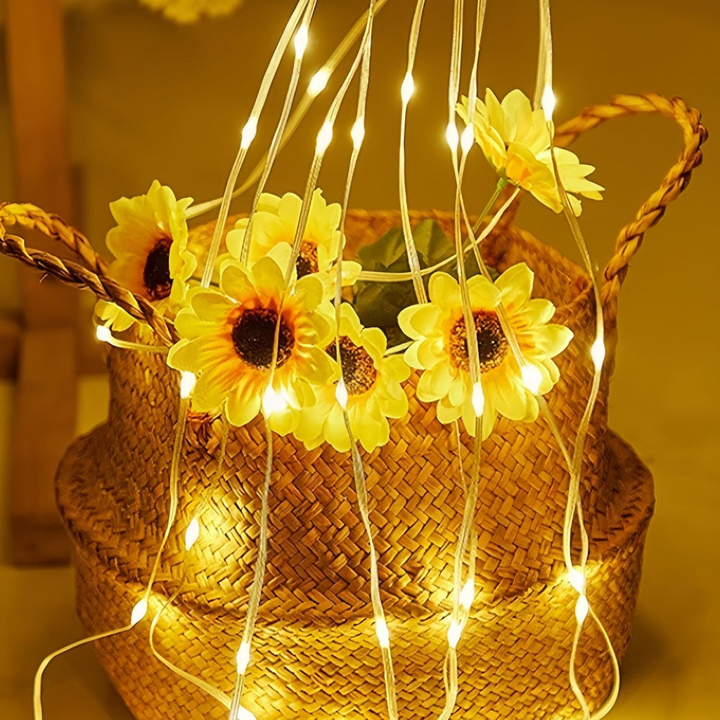 Skiennix 300 LED Curtain String Lights - Warm White, 8 Modes, Remote & Timer, USB Operated, Waterproof for Indoor/Outdoor Decor