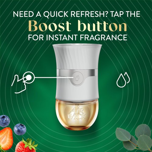 Air Wick Vibrant Plug In Scented Oil Refill, Infused with Essential Oils, Plug In Air Fresheners for Home, Eucalyptus & Wild Berries, 5 ct