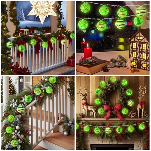 GYGOT Christmas String Light,20 LED 10 Ft Battery Operated String Lights,Green Decorations for Christmas Tree Decor