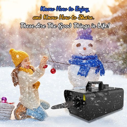 1byone 650W Snow Machine - Wired Remote Control for Kids' Parties & Parades | Fun Winter Experience