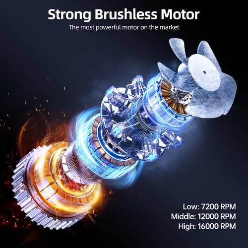 AMKEN Waist Fan, 10000mAh Rechargeable Belt Clip Fan, 24H Runtime, 49ft/s Strong Airflow, 3-Speed 7-in-1 Hands-Free Wearable with LED SOS Warning Light for Jobsite, Warehouse, Camping, Outdoor Work