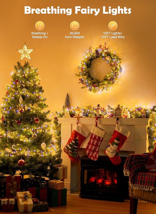 Fairy Lights | 10FT 200LED Twinkle String Lights - Waterproof Indoor/Outdoor Decor for Home & Garden