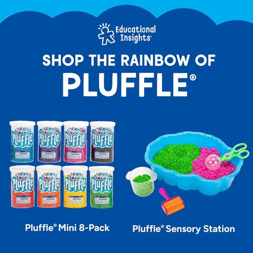 Educational Insights Pluffle® Sand 2-Pack - Mess-Free Sensory Bin Foam Set for Toddlers | Ideal for Home & Classroom Fun, Ages 3+
