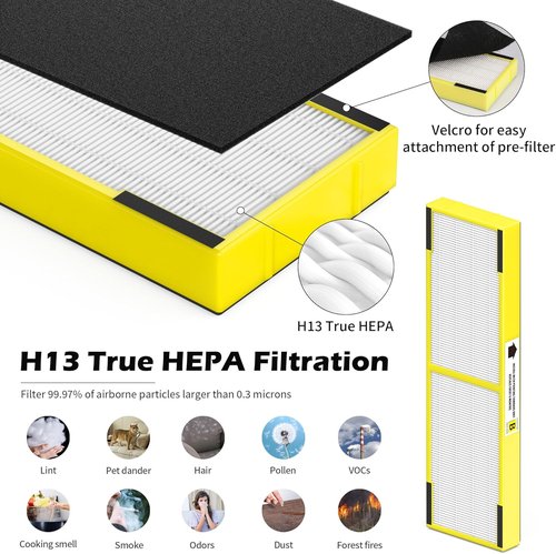G-Guardian FLT4825 Filter B Replacement - 3 HEPA Filters + 9 Carbon Filters + 1 LB4000 UV Light Bulb