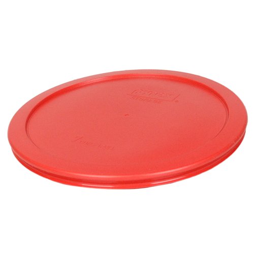 Pyrex 7200 Glass Bowls & 7200-PC Red Food Storage Replacement Lids (2-Pack) - Made in USA