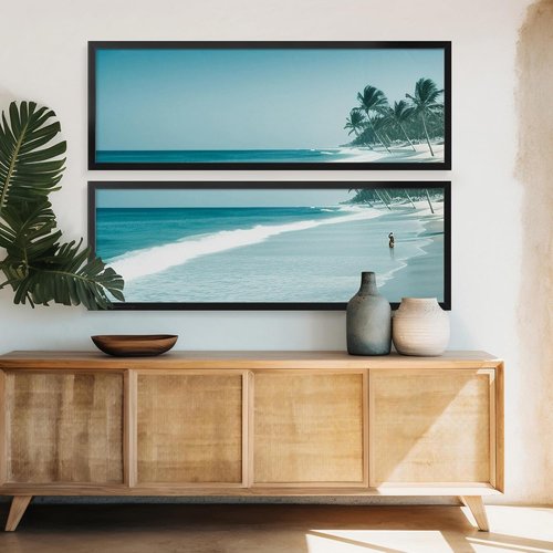 LaVie Home 12x36 Picture Frame - Black Wall Display Frame with HD Plexiglas | Vertical & Horizontal Use
