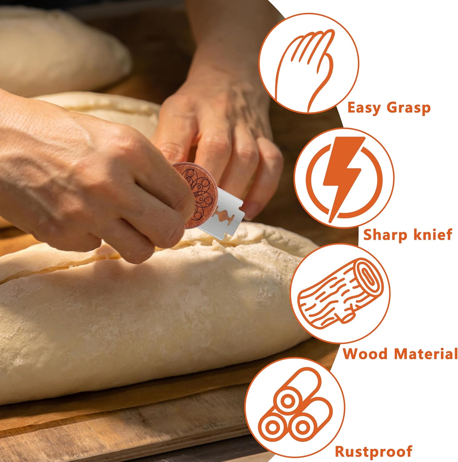 UFO Bread Lame Cutter - Sourdough Scoring Tool with 5 Blades & Storage Cover | Ideal for Artisan Bread & Baguettes