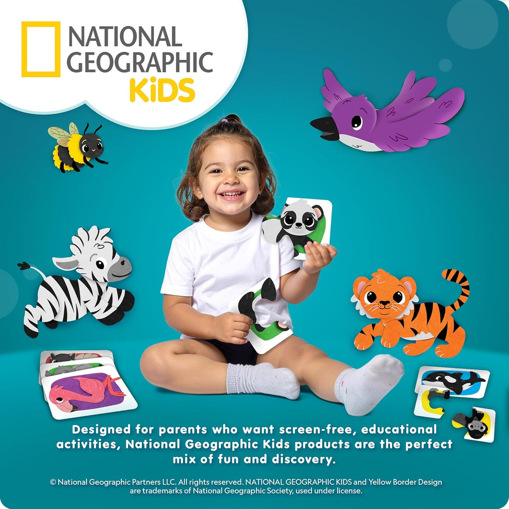 National Geographic Kids Stepping Stones & Balance Beams - 12-Piece Obstacle Course for Ages 3+ with Foam Dice & Non-Slip Base
