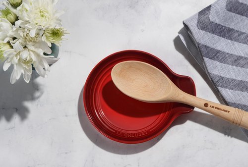 Le Creuset Stoneware Signature Round Spoon Rest 6", Chiffon Pink