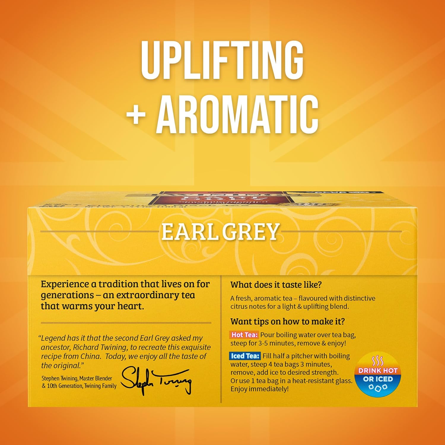 Twinings Earl Grey Black Tea - Citrus & Bergamot Flavor, 50 Individually Wrapped Bags, 6 Packs