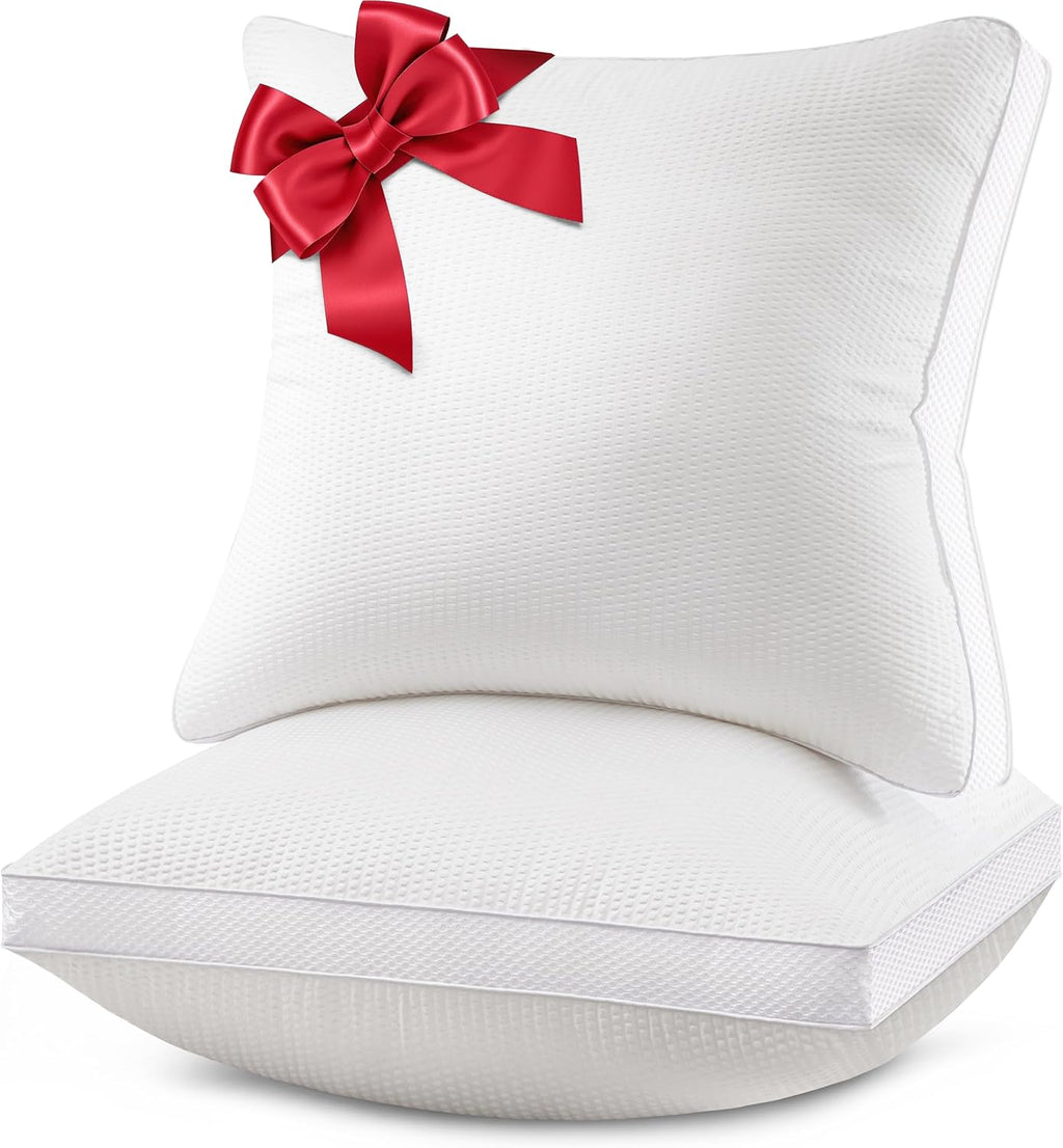 Skiennix 18x18 Pillow Inserts - Set of 2 Down Alternative Throw Pillows with Cotton Cover, Machine Washable