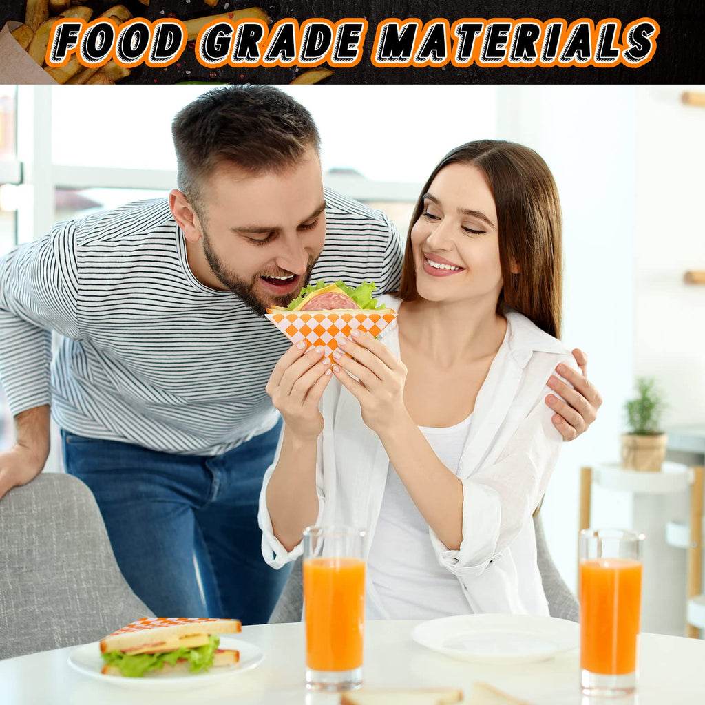 Fuutreo 2000 Sheets Squares Deli Paper Sheets Dry Checkered Deli Liner Safe Disposable Wax Paper Microwavable Food Basket Liners for Baking Wrapping Bread Sandwiches Hamburger, 12 x 12 Inch, 10 Colors