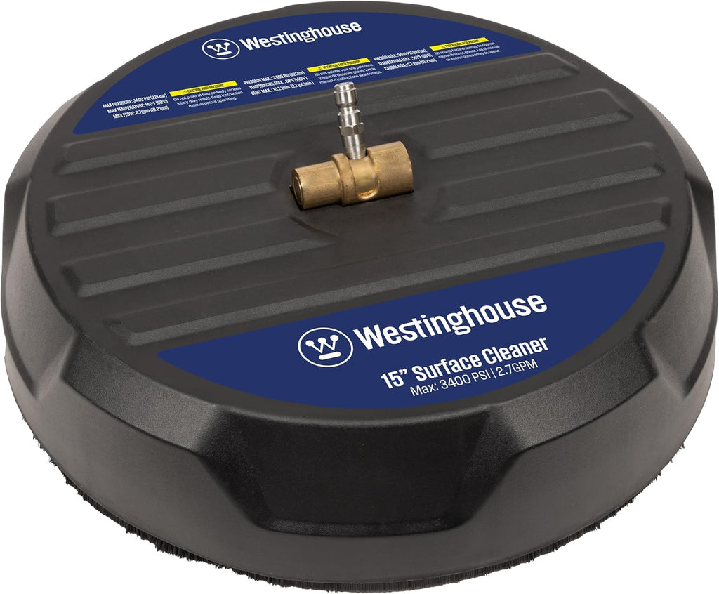 Westinghouse 15” Pressure Washer Surface Cleaner Attachment - 3400 PSI, 1/4” Connector | Ideal for Gas & Electric Washers