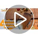 11" Acacia Wood Spurtle for Sourdough Baking | Nonstick Safe
