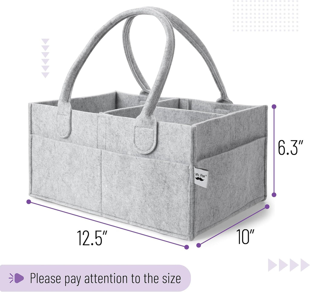 Mr. Pen Baby Diaper Caddy Organizer - Portable Changing Table & Car Storage Solution