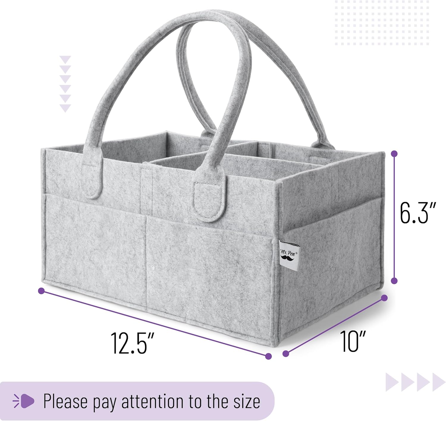 Mr. Pen Baby Diaper Caddy Organizer - Portable Changing Table & Car Storage Solution