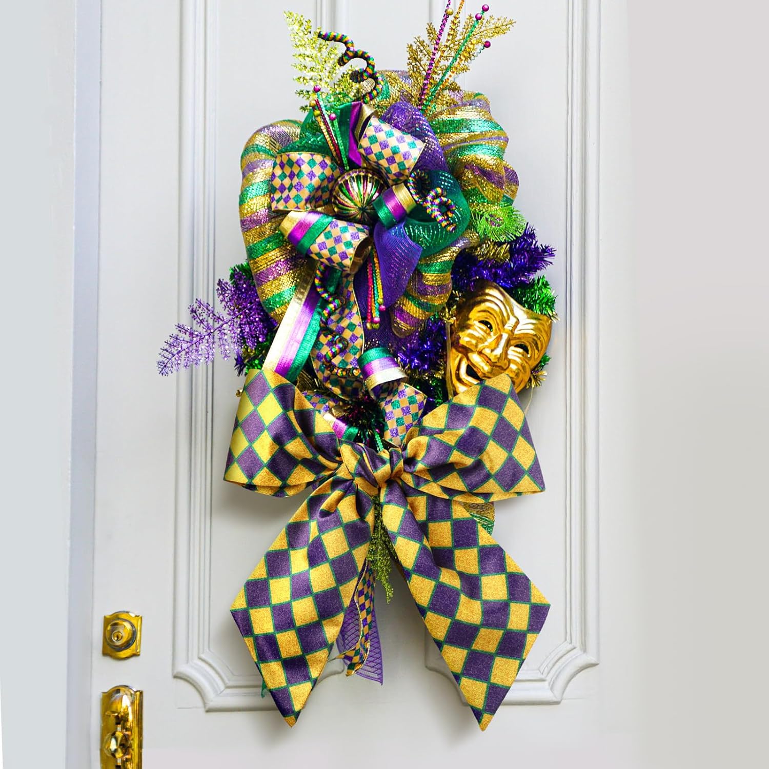 VitalCozy Carnival Wreath Sash - Elegant Satin Ribbon for Embroidery Monogram | Indoor/Outdoor Decor