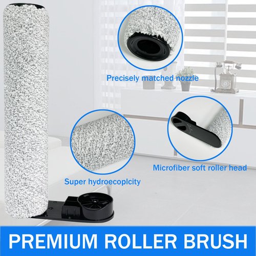 Replacement Parts Kit for EUREKA NEW430BL / JONR ED12 & ED12 LITE Vacuum | 2 Brush Rollers + 4 Washable Foam Filters