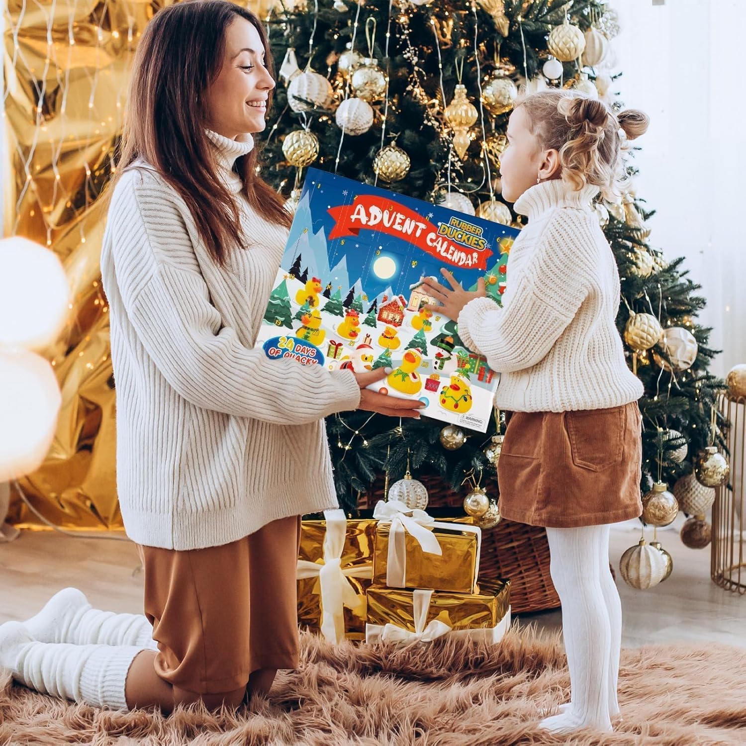 2025 Advent Calendar - Rubber Duck Countdown Toys | 24-Piece Christmas Set for Kids & Toddlers