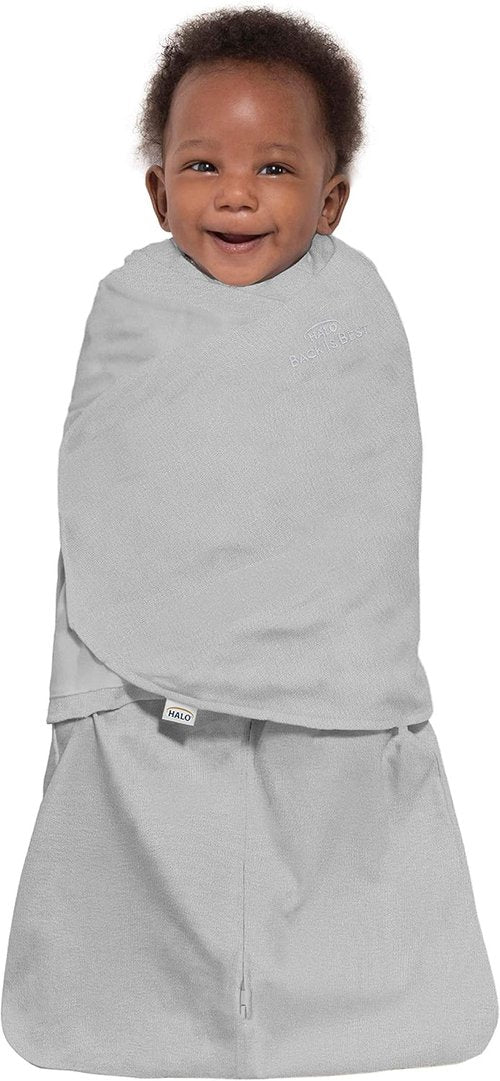 HALO Sleepsack Swaddle - 100% Organic Cotton Newborn Gift Set | TOG 1.5, 0-3 Months, Cloud Design