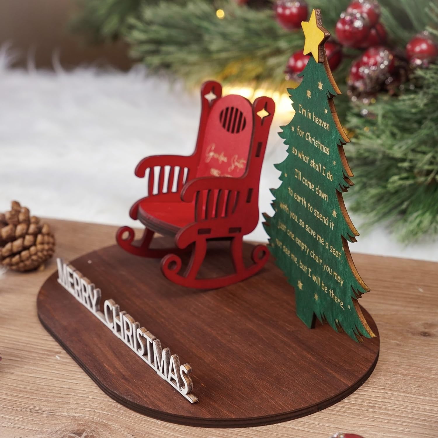 Regine Switzerland Memorial Candleholders - Personalized Rocking Chair Design | Tribute to Loved Ones