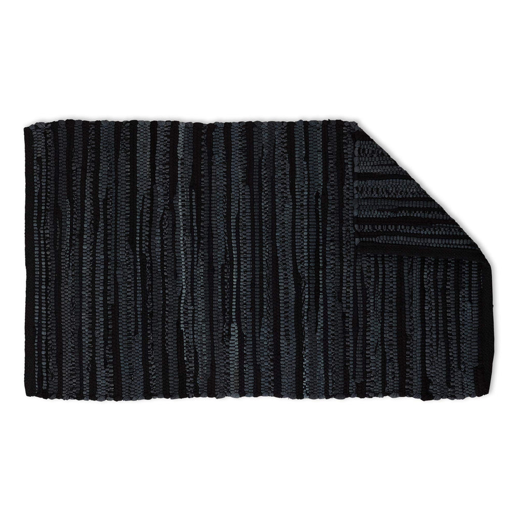 DII Chindi Home Collection Handwoven Multicolor Area Rag Rug, 20x31.5, Black