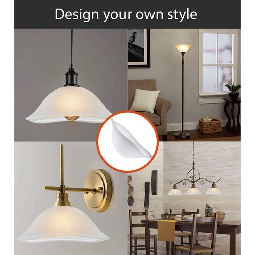 Aspen Creative 25307-60-1, Clear Glass Shade for Medium Base Socket Torchiere Lamp, Swag Lamp, Pendant, Island Fixture, 9-7/8" Diameter x 4-1/2" Height