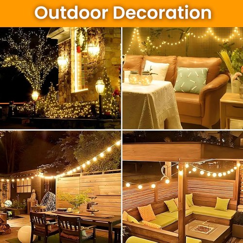 Dailyart Globe String Lights - 200 LED Waterproof Fairy Lights | 75FT with Remote Control & Adjustable Brightness