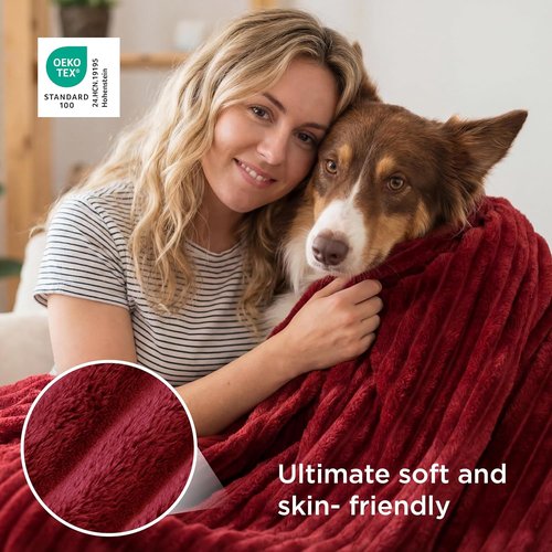 Bedsure GentleSoft Twin Blanket - Cozy Scarlet Sage Throw for Women | Soft & Stylish 66x90 Inches