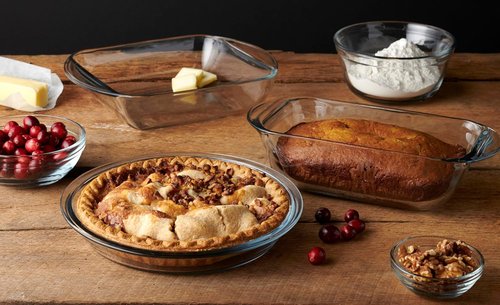 Anchor Hocking Glass Bread Pan - 1.5 Quart Loaf Pan Set of 3 for Perfect Baking