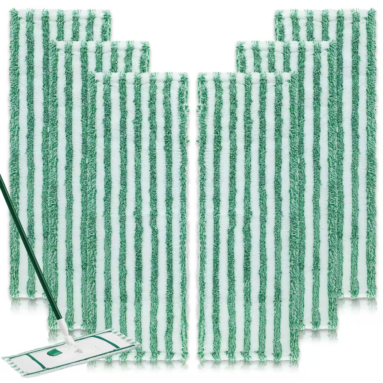 6 Pack Replacement Mop Refills Compatible with Libman Wet & Dry Microfiber Mop, Reusable Washable Mop Head Replacement Pads for Cleaning Multi-Surface Floor (Mop not Included)