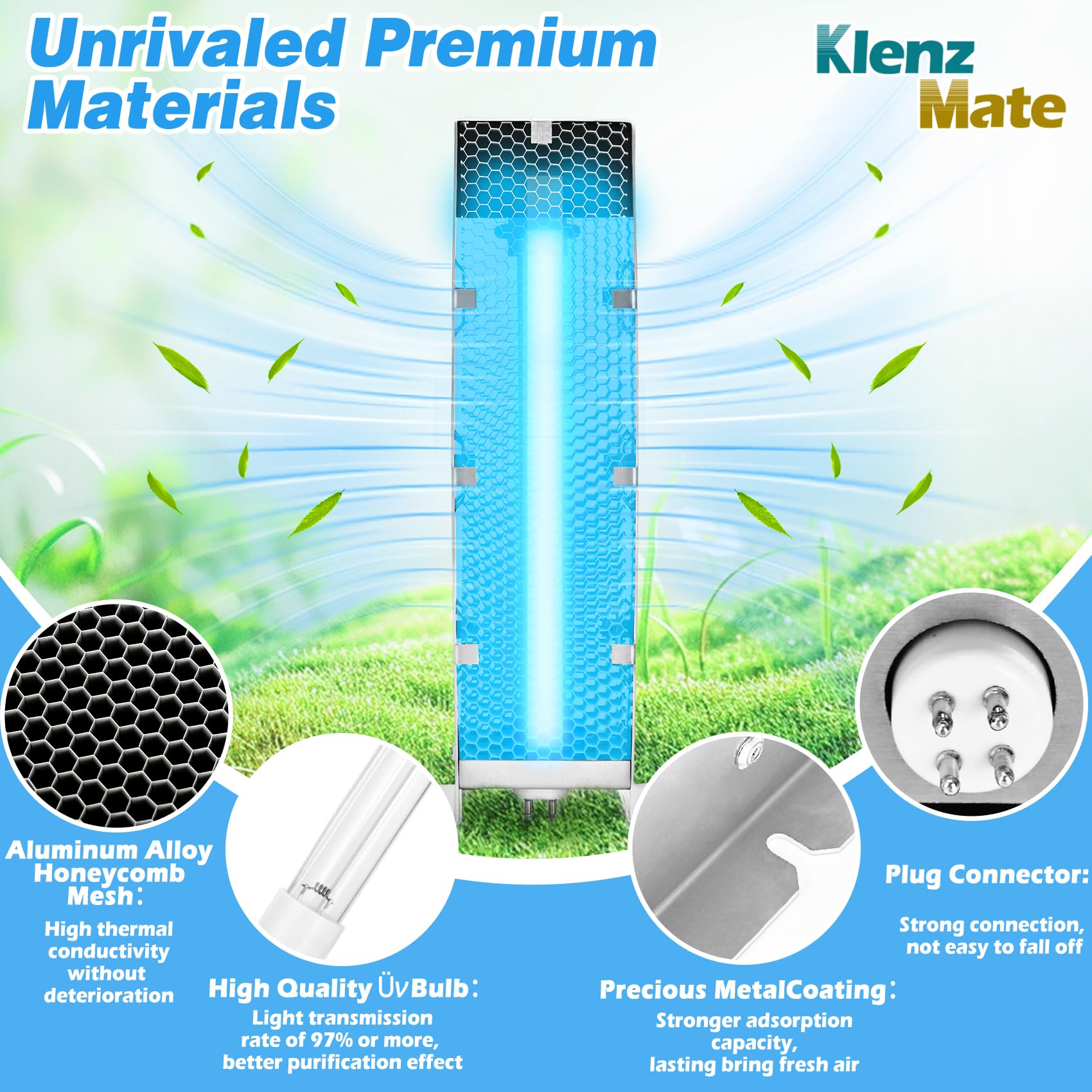 2026 Upgrade Air Scrubber Advanced Replacement Bulb,Photocatalytic Oxidation (PCO), 9 Inch Cell & Üv Bulb (Ozone-Free) Replacement for Activetek InDuct 2000,A1013A,A1013C,A1013P,A1013Q, A1013U, 1 Pack