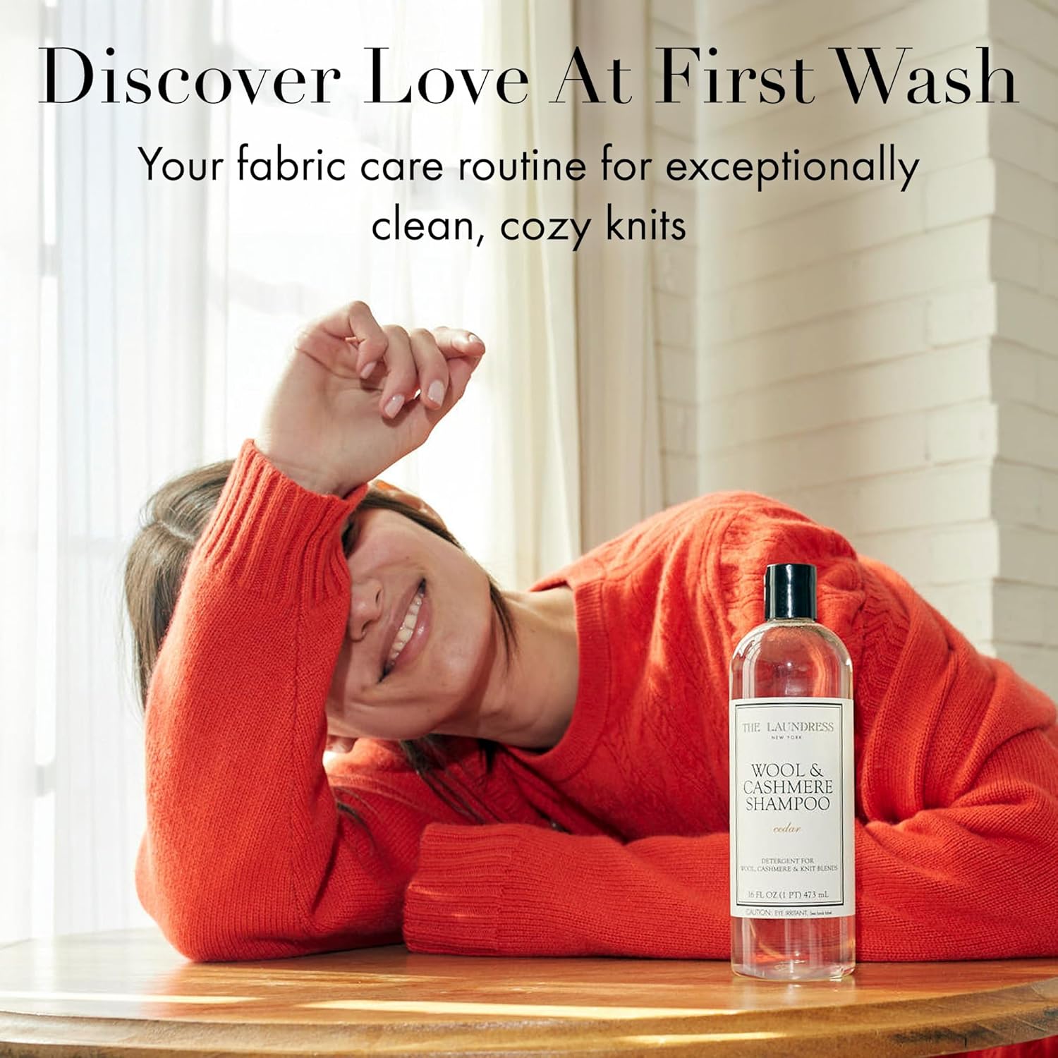 The Laundress Wool & Cashmere Shampoo - Concentrated Liquid Detergent for Delicate Fabrics | Cedar Scent, 31 Loads