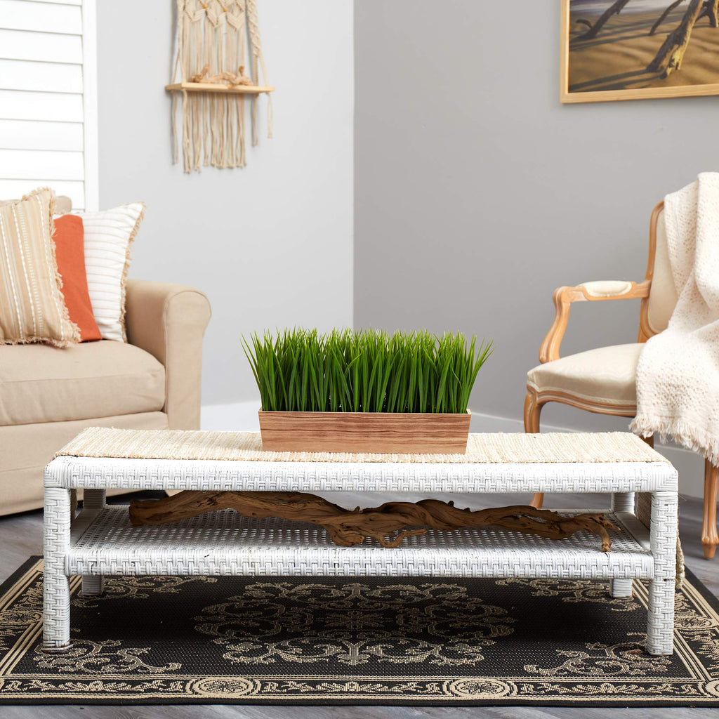 Nearly Natural 20in. Vanilla Grass Artificial Plant in Decorative Planter