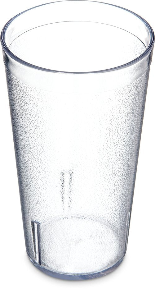 Carlisle FoodService Products Stackable Tumbler with Pebbled Exterior for Kitchen, Restaurants, And Fast Food, Plastic, 16 Ounces, Clear, (Pack of 24)
