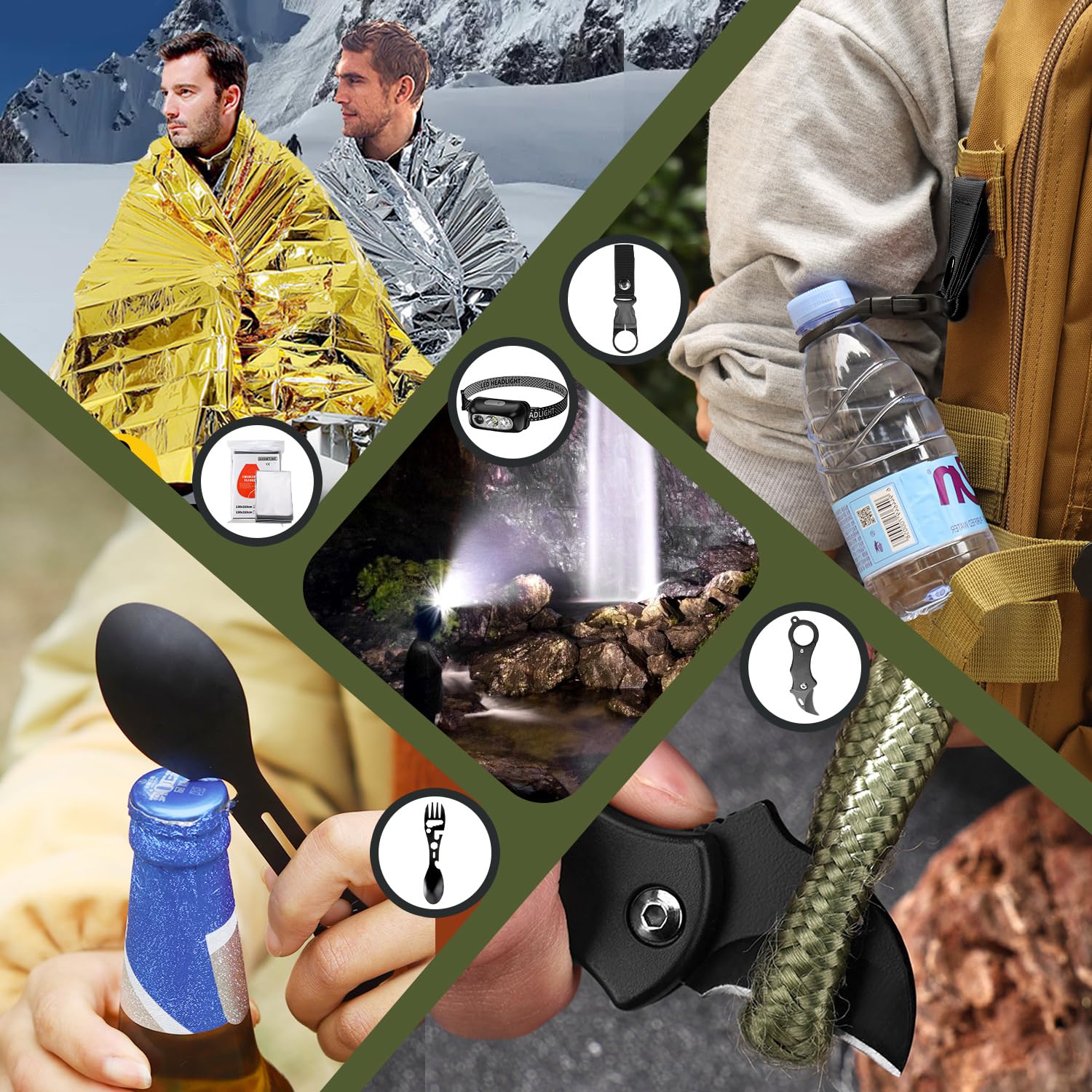MOVINPE Outdoor Camping Gear Advent Calendar 2025, 24 Days of Camping & Hiking Essentials for Men & Teenage Boys – Outdoor Adventure Christmas Countdown Gifts