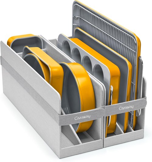 Caraway Nonstick Ceramic Bakeware Set - 11 Pieces of Safe, Durable Baking Pans & Cooling Rack | Marigold
