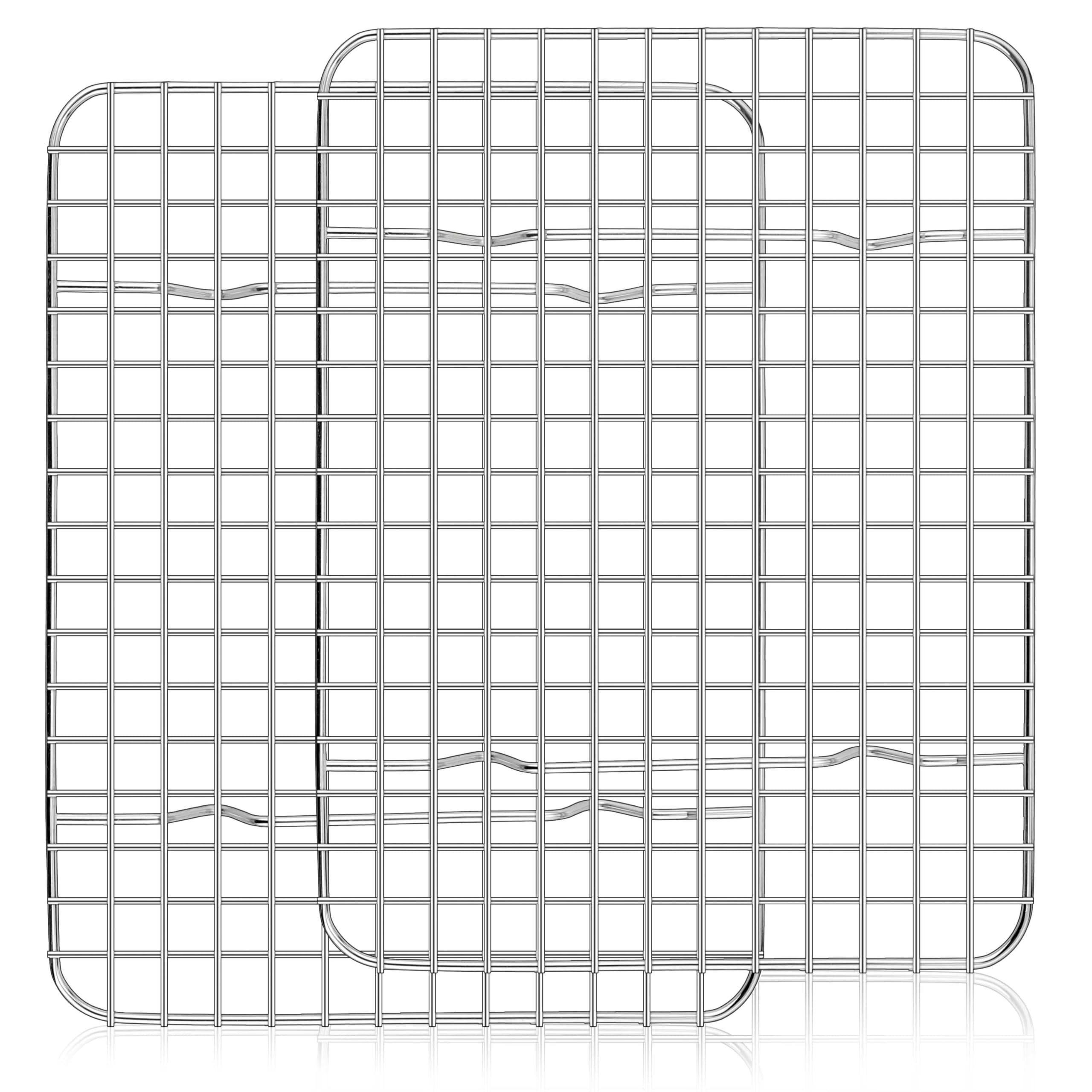 Homikit 2 Pack Cooling Rack Set, 12" x 9" Stainless Steel Baking Rack for Bacon Bread Pizza, Metal Wire Oven Racks for Cooking Roasting Fit Quarter Sheet Pan, Rust Free & Dishwasher Safe