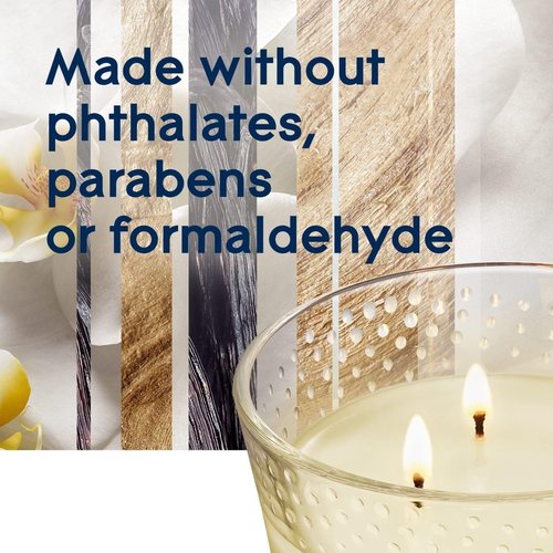 Glade Sheer Vanilla Embrace 3-Wick Fragrance Candle, Essential Oil Infused, Air Freshener, 6.8 Oz, 3 Count