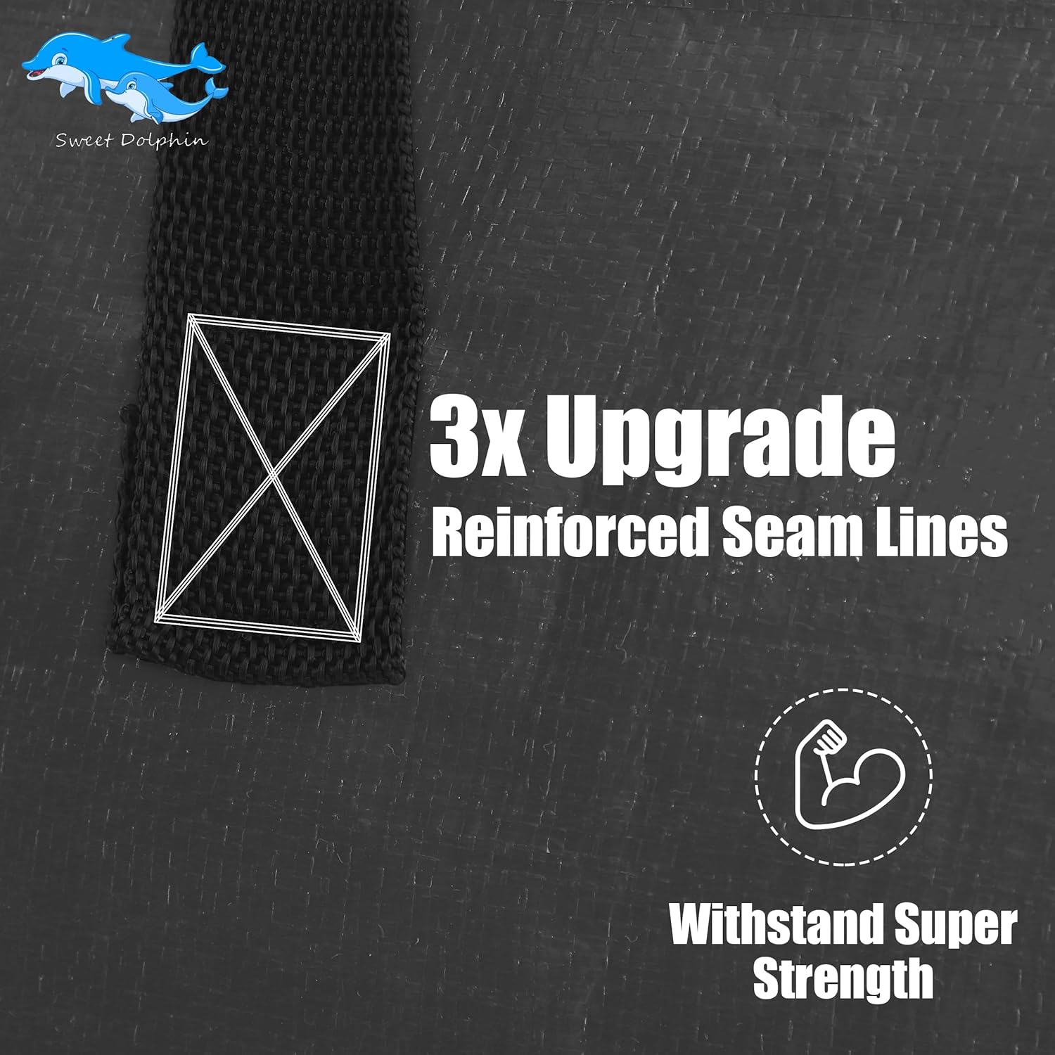 Sweet Dolphin Extra Large Moving Bags - Heavy Duty Storage Totes with Strong Zippers & Handles | 6 Pack, Black