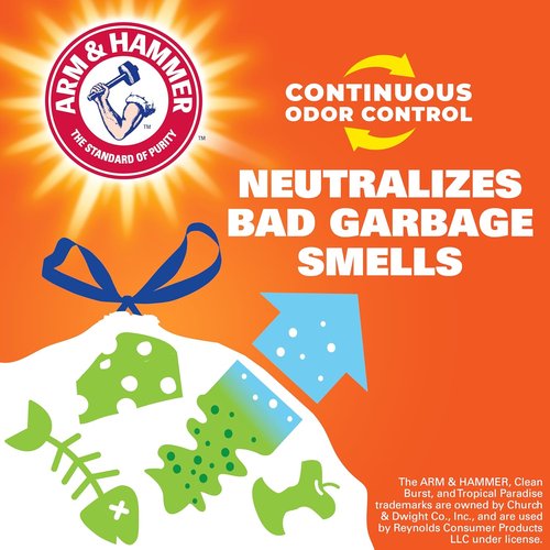 Hefty Ultra Strong 13 Gallon Trash Bags - Leak & Puncture Resistant | Continuous Odor Control, 40 Ct.