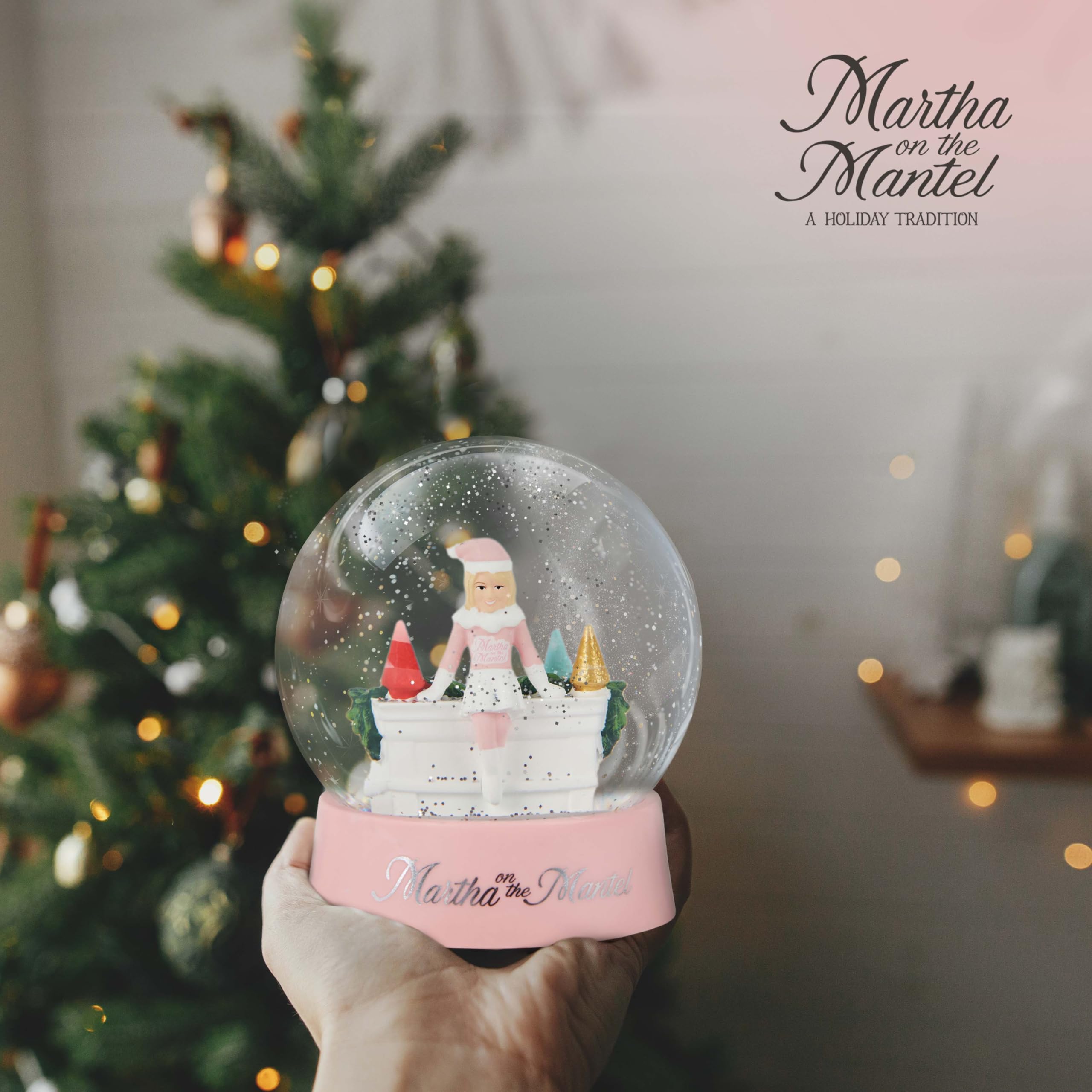 Martha Stewart Snow Globe Christmas - Martha on The Mantel Christmas Decor, Funny Collectible, Secret Santa Collectible, Snowglobes