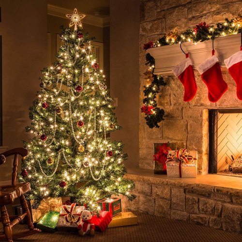 FairyGlim Battery Christmas Lights with Remote, 66ft 200LED Fairy Lights Battery Operated with Timer 8 Modes Waterproof for Outdoor Party Holiday Xmas Christmas Trees Decoration (Warm White)