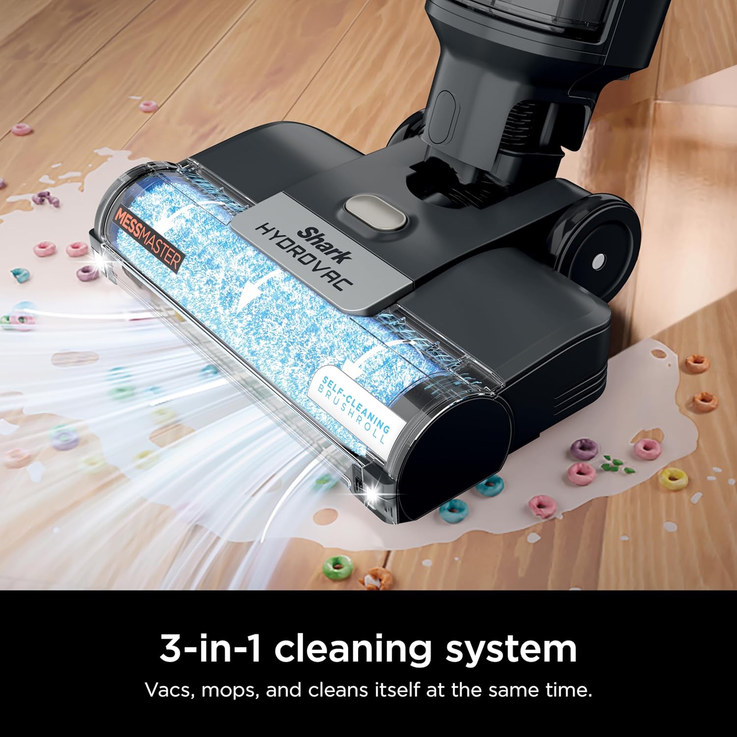 Shark HydroVac MessMaster Cordless Wet Dry Vacuum Cleaner - 3-in-1 Self-Cleaning System, Lightweight & Powerful Suction for Hard Floors & Area Rugs, Rose Gold