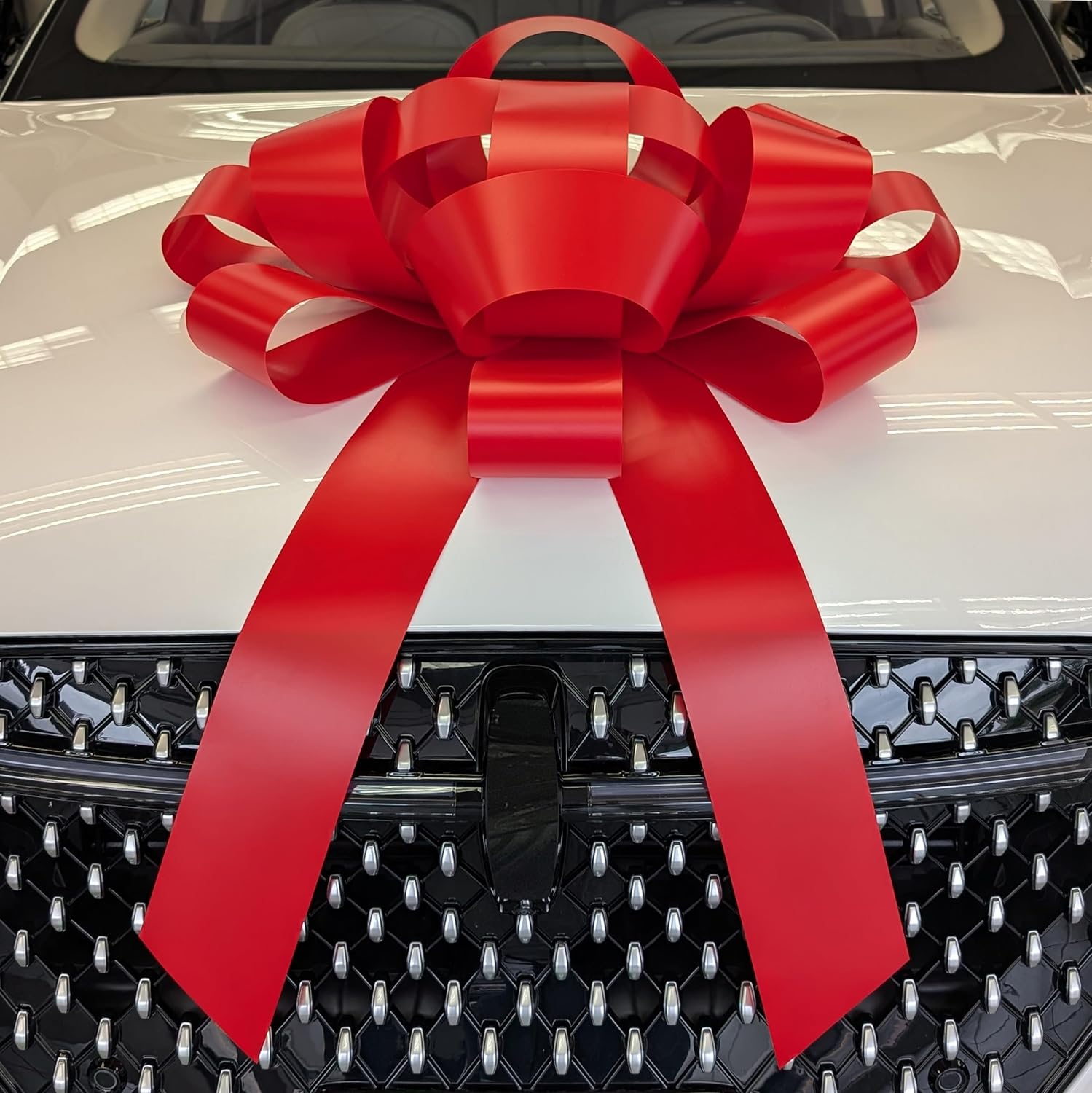 CarBowz Big Car Bow - Giant Non-Scratch Magnet | Weather Resistant Vinyl in Red