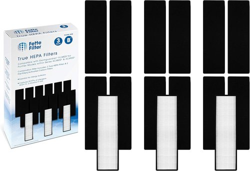Fette Filter - FLT4825 True HEPA Filter B | Compatible with AC4825, AC4300BPTCA & More (3 HEPA & 12 Carbon)