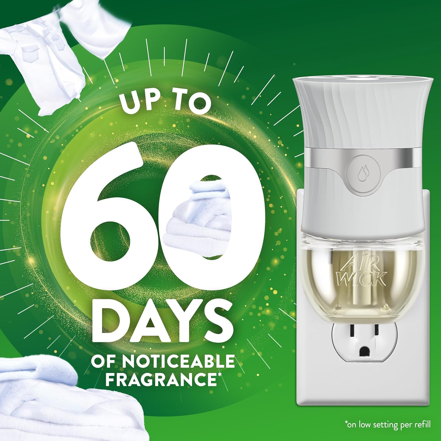 Air Wick Plug-In Scented Oil Refill - Fresh Linen | Eco-Friendly 10ct Air Freshener