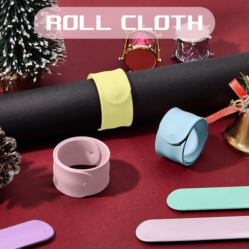 Charniol Wrapping Paper Roll Holder - 12-Piece Silicone Covered Metal Stabilizer | Macaron Pastel Color