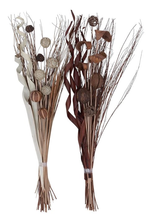 Deco 79 Dried Plant Foliage Home Decor Natural Foliage Natural Dried Foliage, set of 2 Foliage for Decoration 15" x 15" x 46", Brown