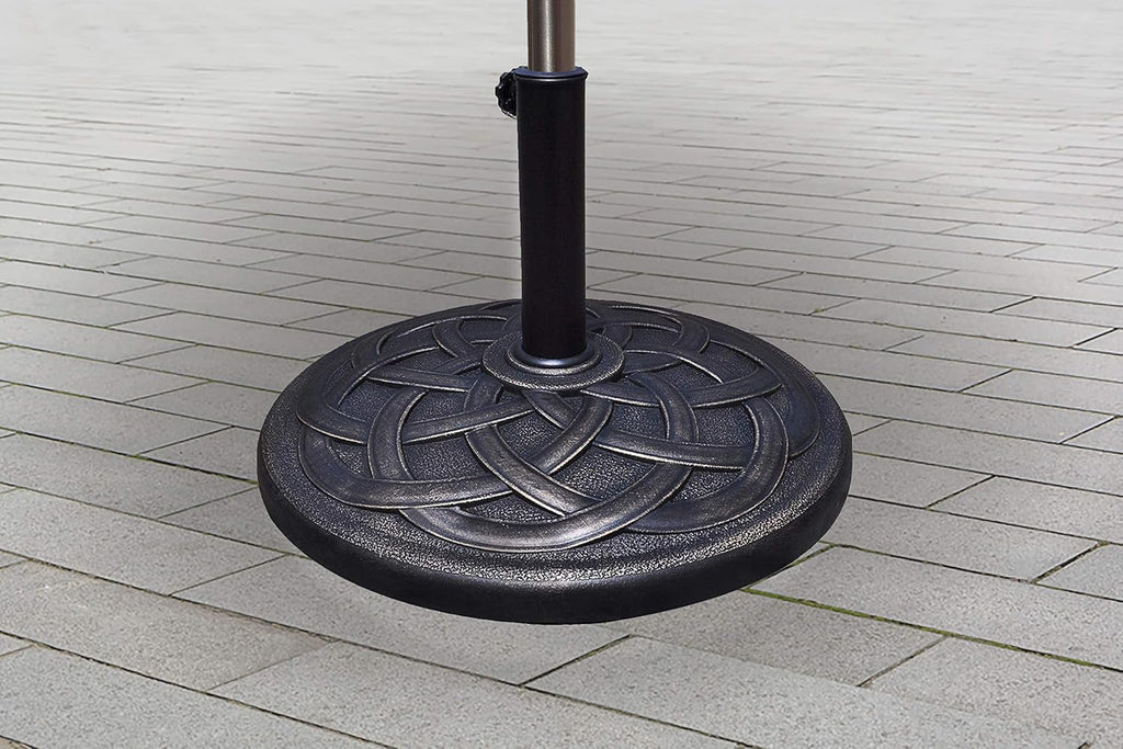 Backyard Expressions Umbrella Base - 21 Pound Heavy-Duty Design in Elegant Bronze Finish